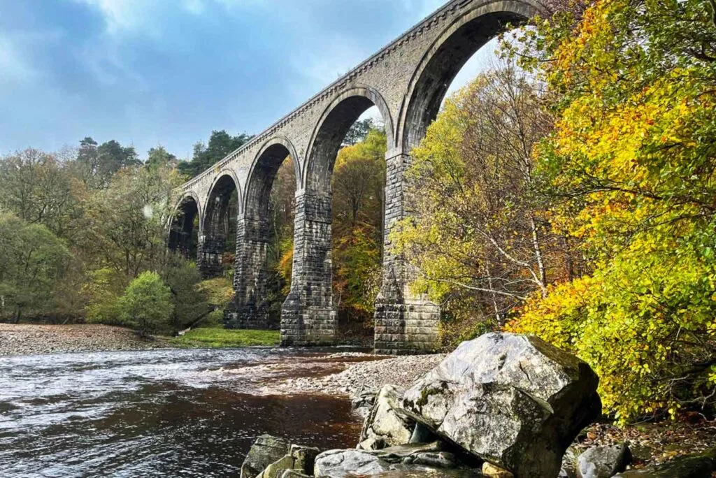 Lambley Viaduct from below.