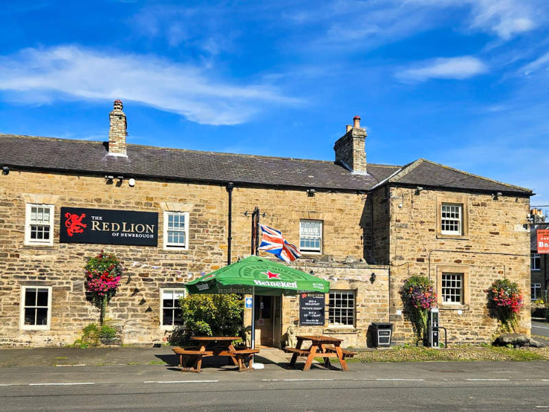 A view of the front of The Red Lion at Newbrough.